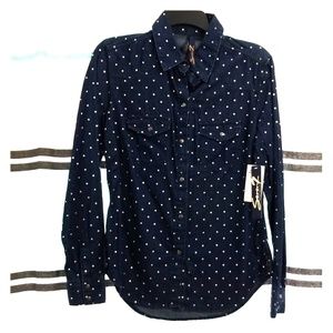NWT Polka Dot Chambray Shirt